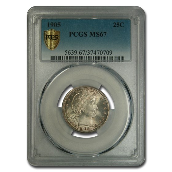 1905 Barber Quarter MS-67 PCGS 1905 Barber Quarter MS-67 PCGS