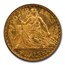 1905 Danish West Indies Gold 20 Francs MS-65 PCGS