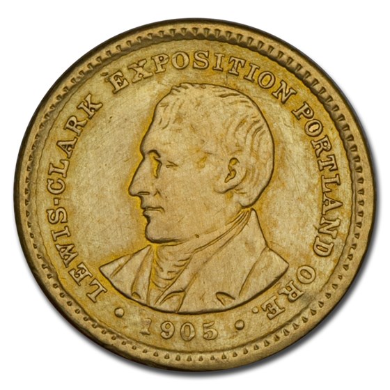 1905 Gold $1.00 Lewis & Clark AU Details (Cleaned) 1905 Gold $1.00 Lewis & Clark AU Details (Cleaned)