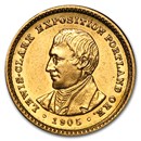1905 Gold $1.00 Lewis & Clark AU