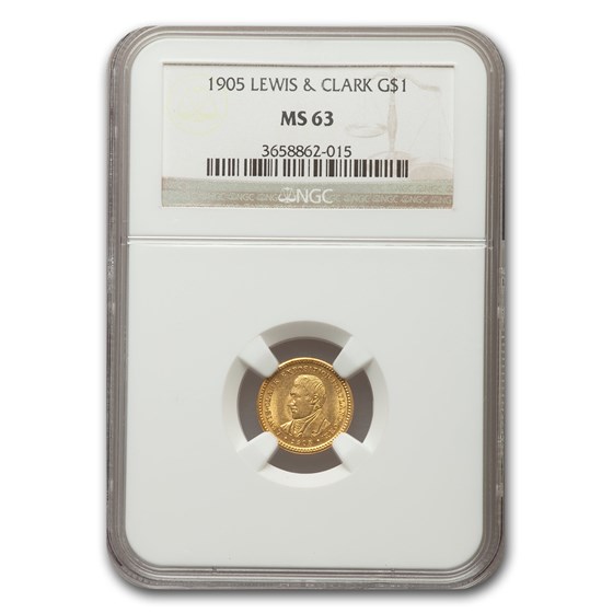 1905 Gold $1.00 Lewis & Clark MS-63 NGC