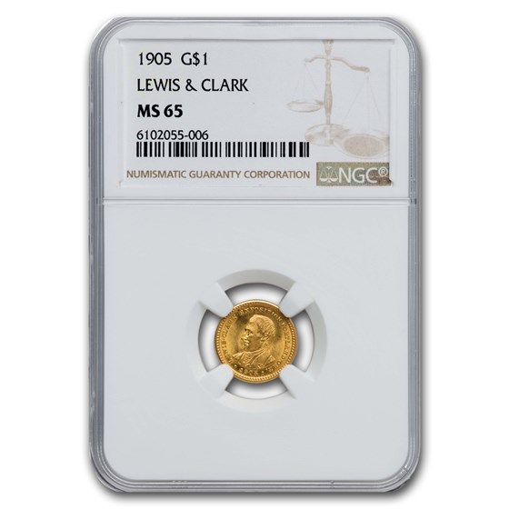 1905 Gold $1.00 Lewis & Clark MS-65 NGC
