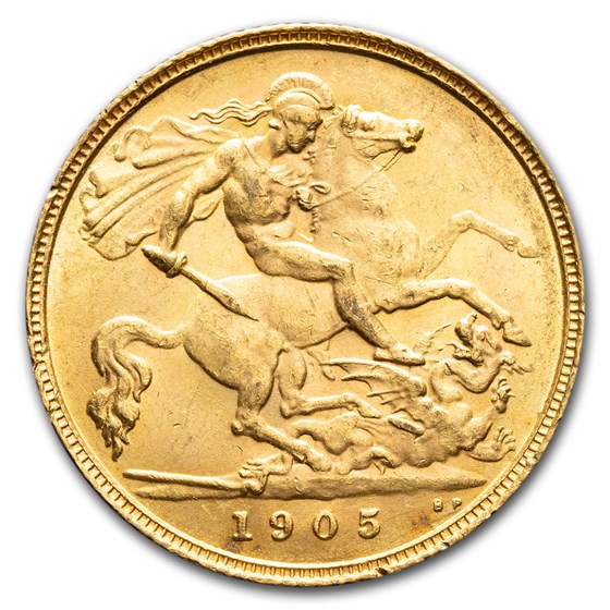 1905 Great Britain Gold Half Sovereign Edward VII BU 1905 Great Britain Gold Half Sovereign Edward VII BU
