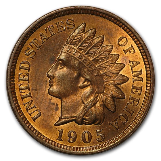 1905 Indian Head Cent BU (Red) 1905 Indian Head Cent BU (Red)