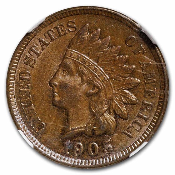 Buy 1905 Indian Head Cent MS62 NGC (Brown) APMEX