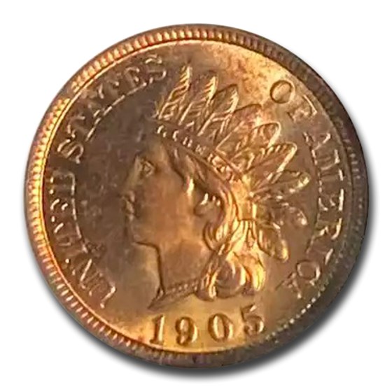 Buy 1905 Indian Head Cent MS65 NGC (Red/Brown) APMEX