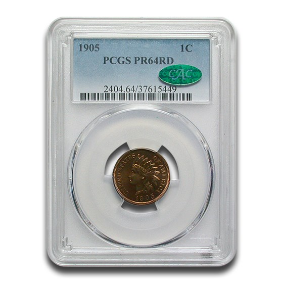 1905 Indian Head Cent PR-64 PCGS CAC (Red) 1905 Indian Head Cent PR-64 PCGS CAC (Red)