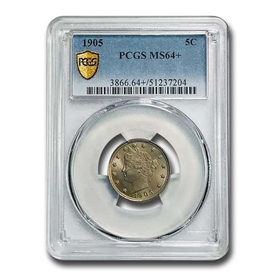 1905 Liberty Head V Nickel MS-64+ PCGS 1905 Liberty Head V Nickel MS-64+ PCGS