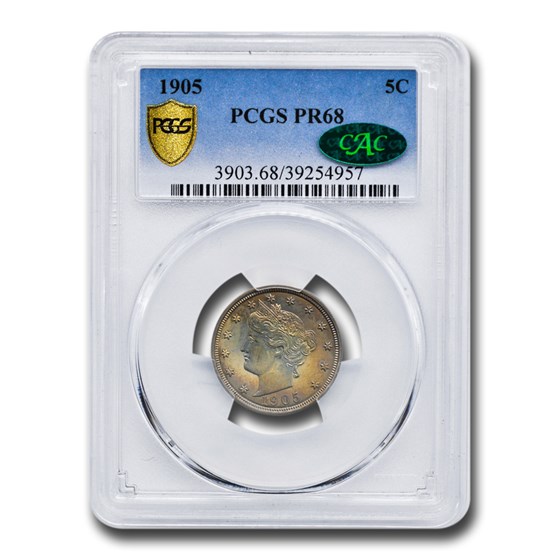 1905 Liberty Head V Nickel PR-68 PCGS 1905 Liberty Head V Nickel PR-68 PCGS