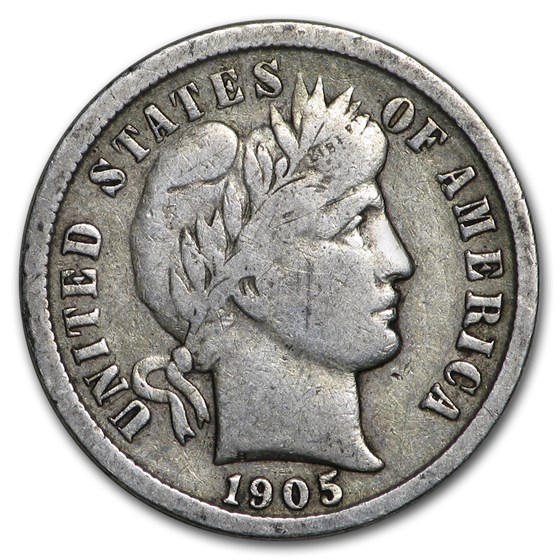 1905-O Barber Dime Fine 1905-O Barber Dime Fine