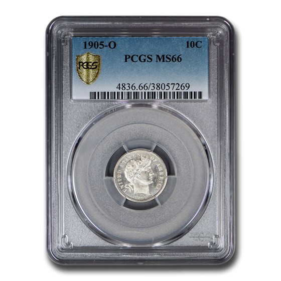 1905-O Barber Dime MS-66 PCGS 1905-O Barber Dime MS-66 PCGS