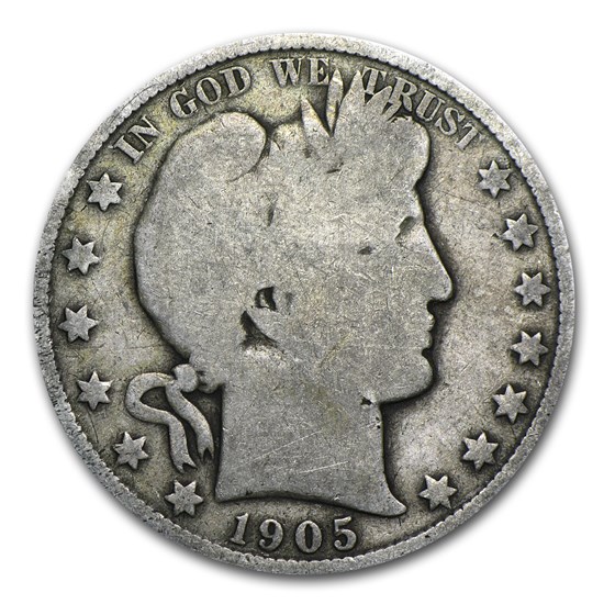 1905-O Barber Half Dollar Good 1905-O Barber Half Dollar Good