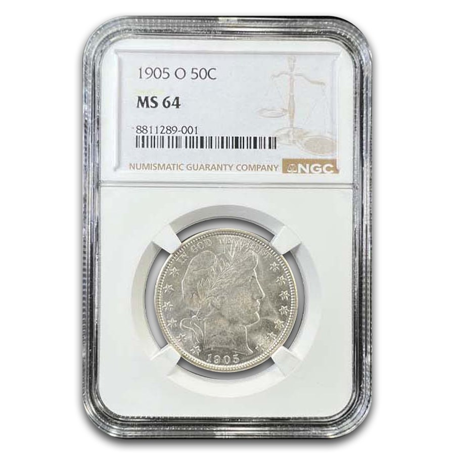 1905-O Barber Half Dollar MS-64 NGC