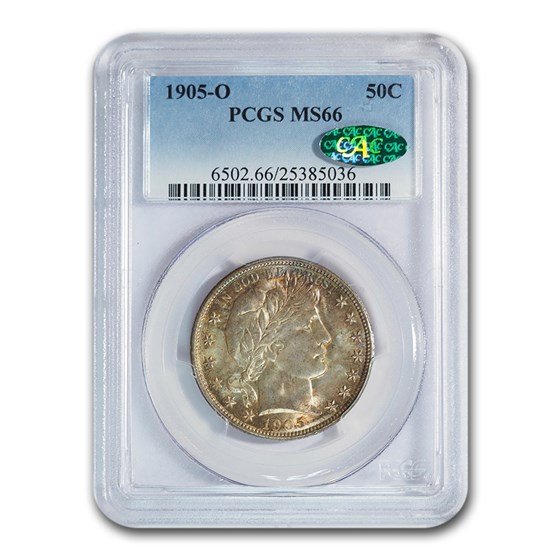 1905-O Barber Half Dollar MS-66 PCGS CAC 1905-O Barber Half Dollar MS-66 PCGS CAC