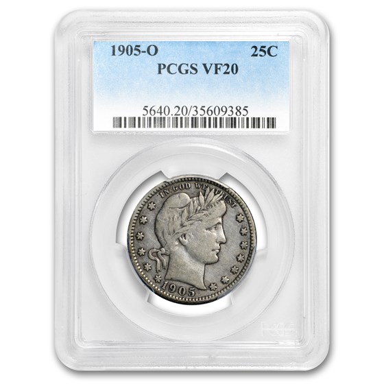 1905-O Barber Quarter VF-20 PCGS 1905-O Barber Quarter VF-20 PCGS