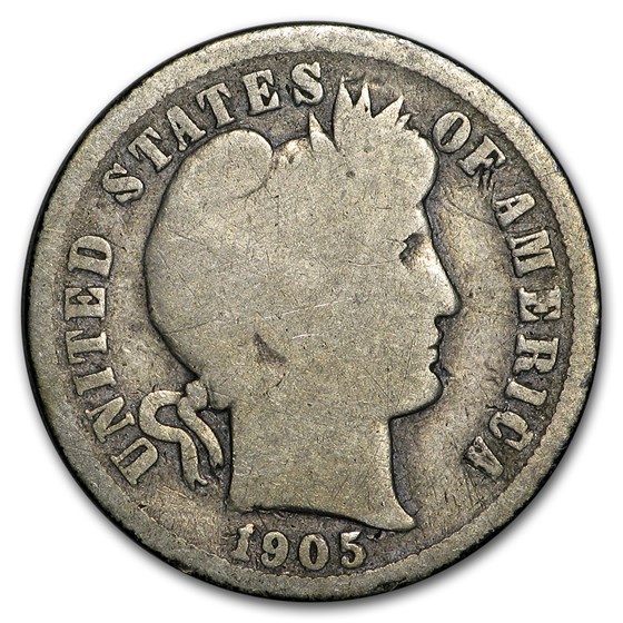 1905-O Micro O Barber Dime Good 1905-O Micro O Barber Dime Good