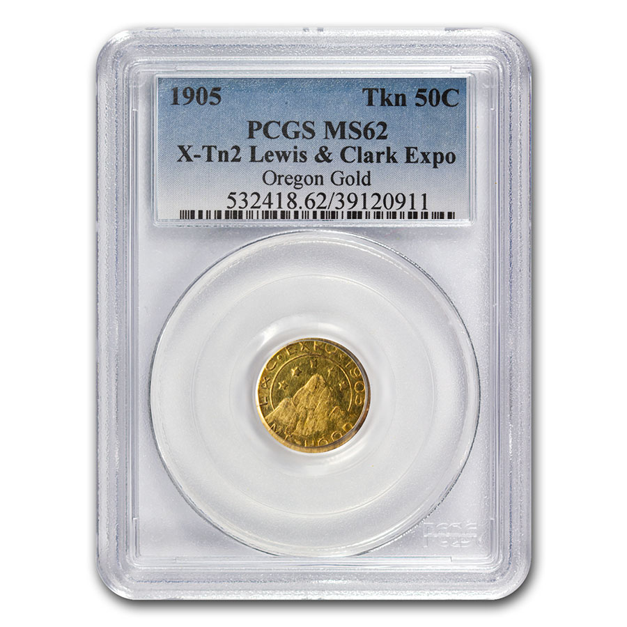 10Ｋゴールド50個 Buy 1905 Oregon Gold 50 Cent Lewis and Clark Exposition MS-62 PCGS