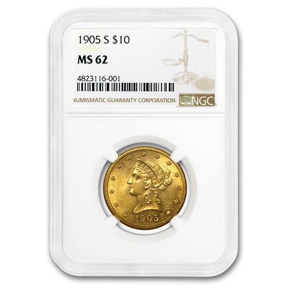 1905-S $10 Liberty Gold Eagle MS-62 NGC 1905-S $10 Liberty Gold Eagle MS-62 NGC