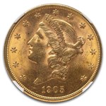 1905-S $20 Liberty Gold Double Eagle MS-62 NGC