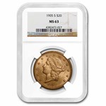 1905-S $20 Liberty Gold Double Eagle MS-63 NGC
