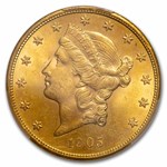 1905-S $20 Liberty Gold Double Eagle MS-63 PCGS