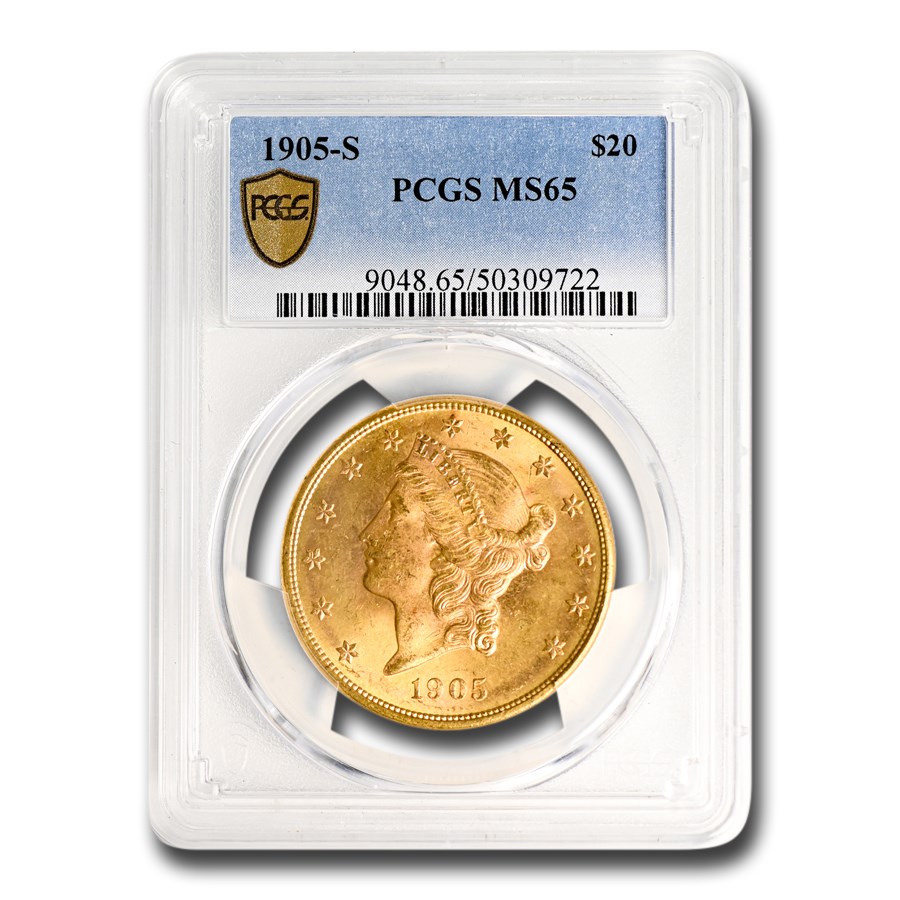 1905-S $20 Liberty Gold Double Eagle MS-65 PCGS