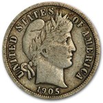 1905-S Barber Dime Fine