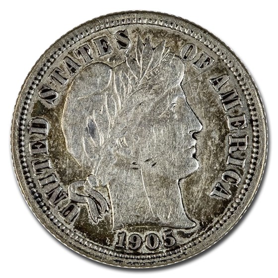 1905-S Barber Dime XF (Details) 1905-S Barber Dime XF (Details)