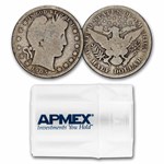 1905-S Barber Half Dollar 20-Coin Roll Avg Circ