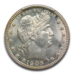 1905-S Barber Quarter MS-64+ PCGS CAC
