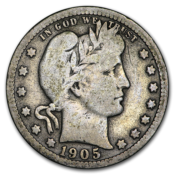 1905-S Barber Quarter VG 1905-S Barber Quarter VG