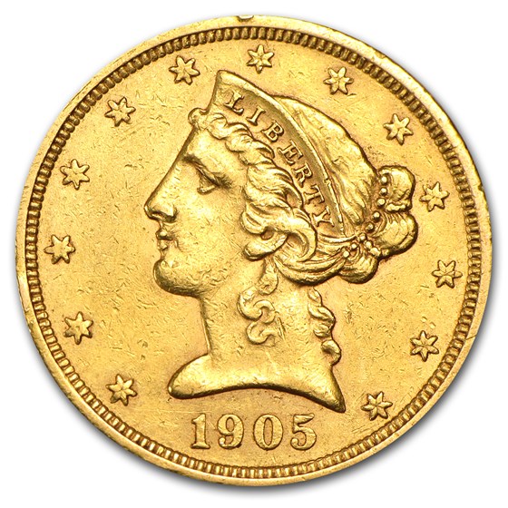 1905-S/S $5 Liberty Gold Half Eagle XF (FS-501, Cleaned) 1905-S/S $5 Liberty Gold Half Eagle XF (FS-501, Cleaned)
