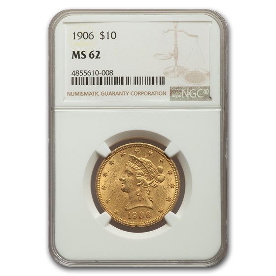 1906 $10 Liberty Gold Eagle MS-62 NGC 1906 $10 Liberty Gold Eagle MS-62 NGC
