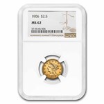 1906 $2.50 Liberty Gold Quarter Eagle MS-62 NGC
