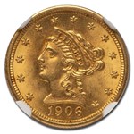 1906 $2.50 Liberty Gold Quarter Eagle MS-65 NGC