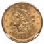 1906 $2.50 Liberty Gold Quarter Eagle MS-66+ NGC