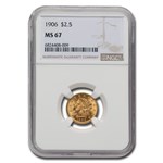 1906 $2.50 Liberty Gold Quarter Eagle MS-67 NGC