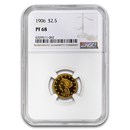 1906 $2.50 Liberty Gold Quarter Eagle PF-68 NGC