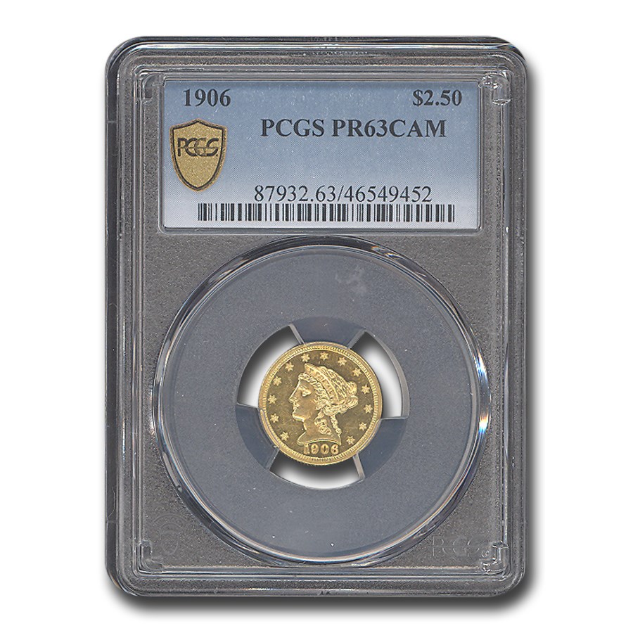 1906 $2.50 Liberty Gold Quarter Eagle PR-63 Cameo PCGS