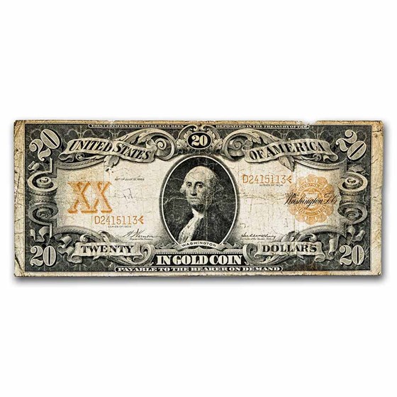 1906 $20 Gold Certificate Cull 1906 $20 Gold Certificate Cull