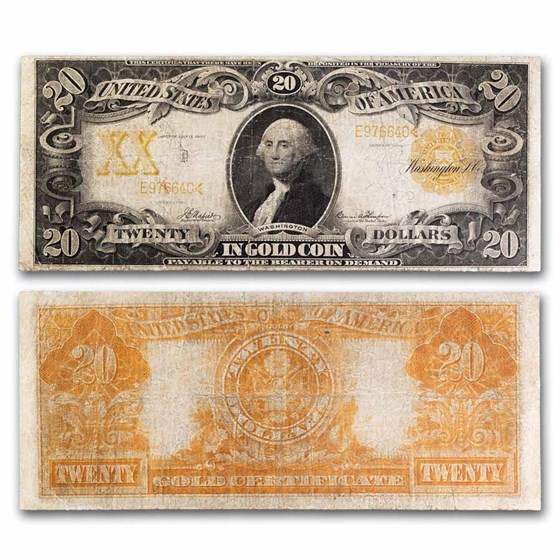 1906 $20 Gold Certificate Fine (Fr#1184) 1906 $20 Gold Certificate Fine (Fr#1184)