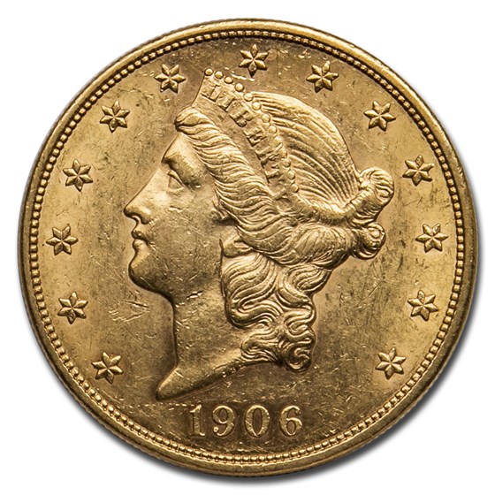 1906 $20 Liberty Gold Double Eagle AU 1906 $20 Liberty Gold Double Eagle AU