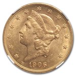1906 $20 Liberty Gold Double Eagle MS-61 NGC