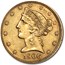 1906 $5 Liberty Gold Half Eagle AU