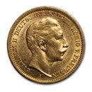 1906-A Germany Gold 20 Marks Prussia Wilhelm II BU