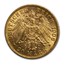 1906-A Germany Gold 20 Marks Prussia Wilhelm II BU