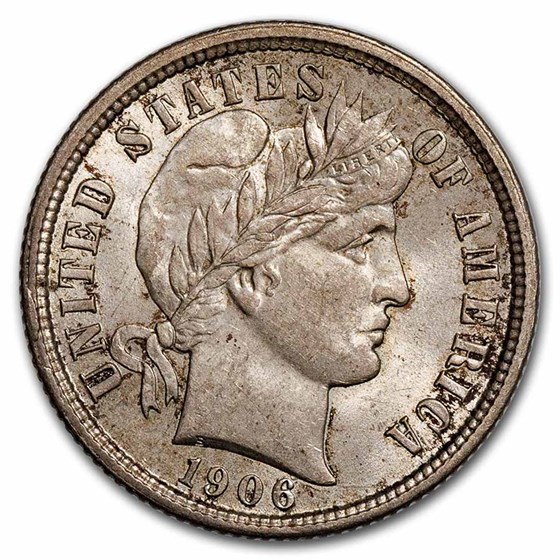 1906 Barber Dime BU 1906 Barber Dime BU
