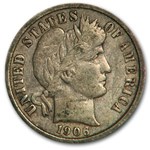 1906 Barber Dime VF