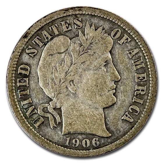 1906 Barber Dime XF (Details) 1906 Barber Dime XF (Details)
