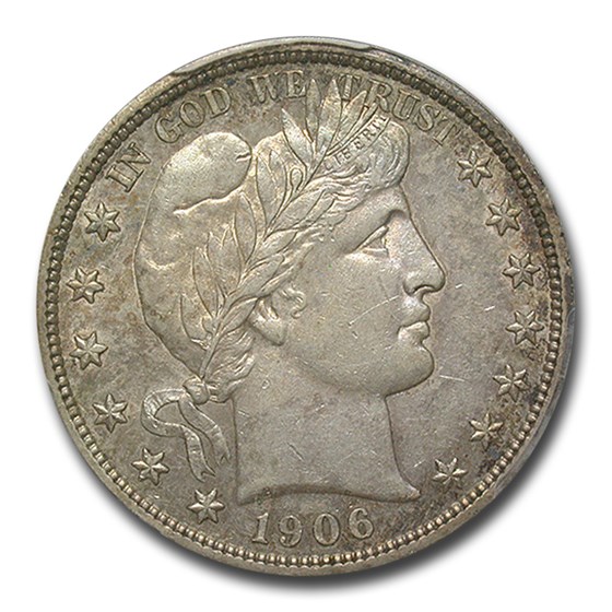 1906 Barber Half Dollar AU-55 PCGS 1906 Barber Half Dollar AU-55 PCGS